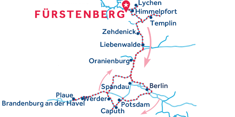 Fürstenberg HEEN EN TERUG via Berlijn, Potsdam en Plaue 